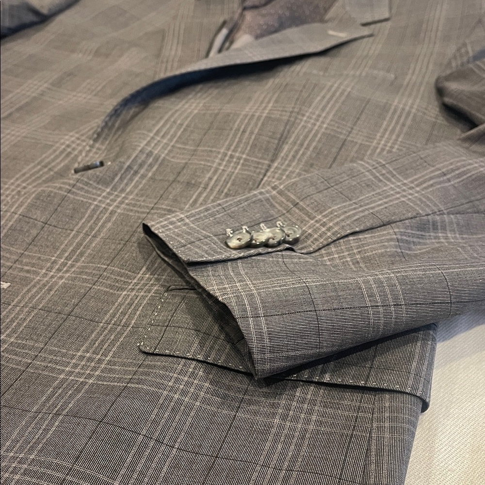 1304101 Hugo Boss Checkered Blazer HUDSON1 / Gander ret.400-500 SILK WOOL BLEND - Picture 2 of 14